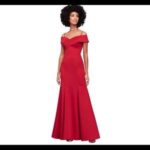 Off Shoulder red Mermaid Dress